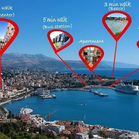 Appartamento New! Carpe Diem 1,split-bacvice,free Wi-fi, Parking Spalato